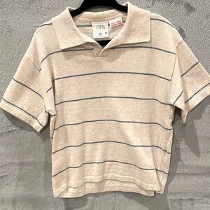 Zara Baby Blue Stripe Polo